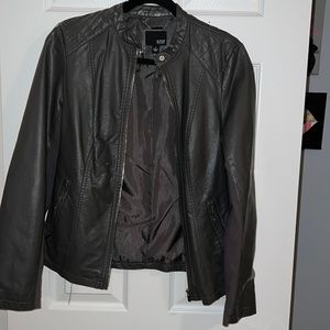 faux leather jacket